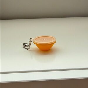 Tupperware Miniature Orange Wonderlier Bowl Keychain/Ornament/Container